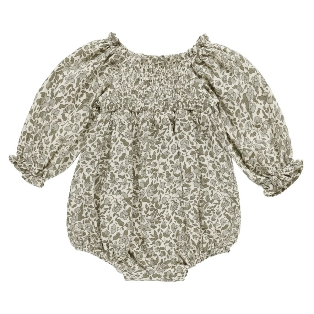 Quincy Mae Eden Romper Green Garden